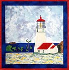 Cape Blanco Lighthouse applique quilt pattern from Sentries of Light - Select image to enlarge